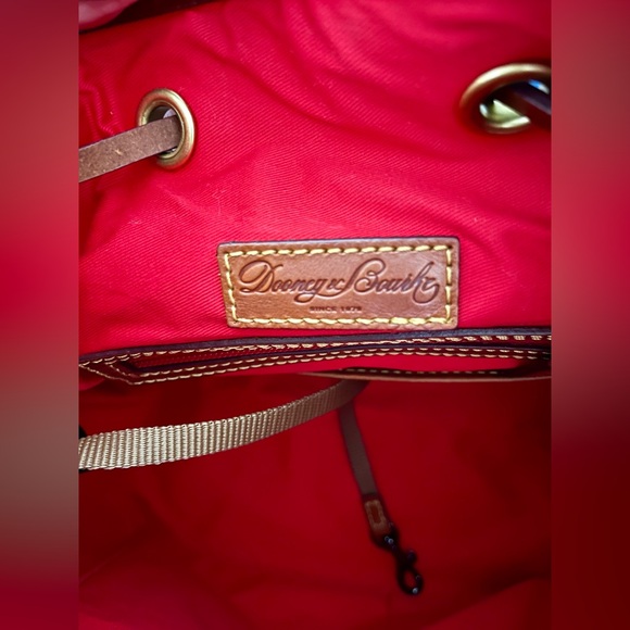 Dooney and Bourke Tasha Florentine Leather Drawstring Shoulder Bag Natural EUC - Picture 11 of 15